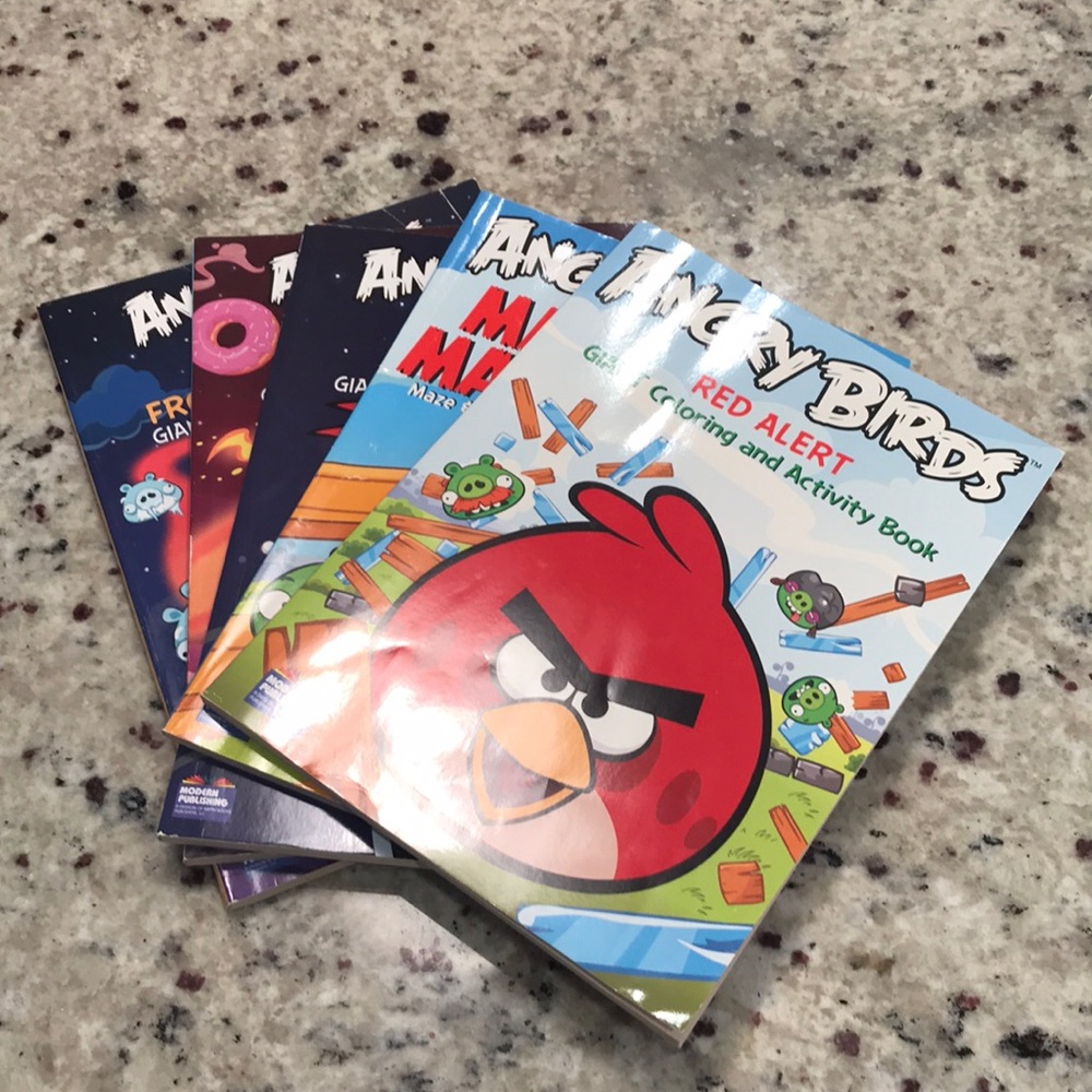 NWOT Angry Birds Coloring Books